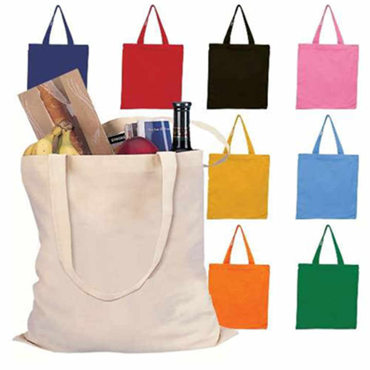 Custom plain blank cotton canvas tote bags