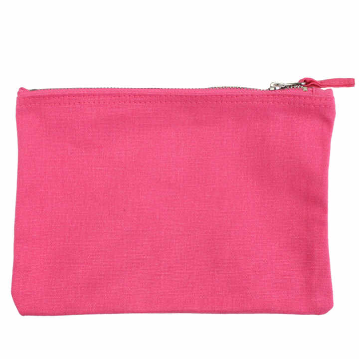 Custom Painted With Logo Make Up Bags Plain Zip Pouches Kid DIY Pattern Blank Makeup Cosmetic Canvas Cotton Zipper Pouch