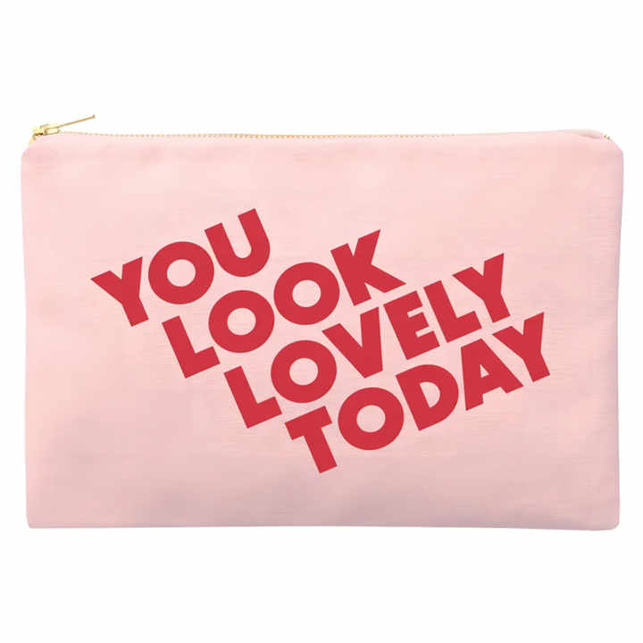 Wholesale Zipper Makeup Bag Eco-Friendly Cotton Canvas Accessory Pouch Double Sided Cosmetic Bag