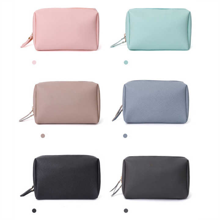 Customized Square Shape waterproof Jelly Cute PU Leather Handbag Women Purse Ladies Cosmetic Bag Clutch Beauty Pouch Make Up Bag