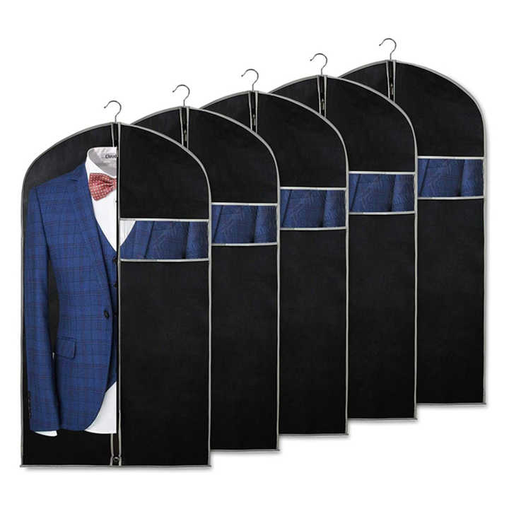 CustomizeGarment bag logo custom Dust-Proof suit cover bag Zipper garment bags for Long Dresses