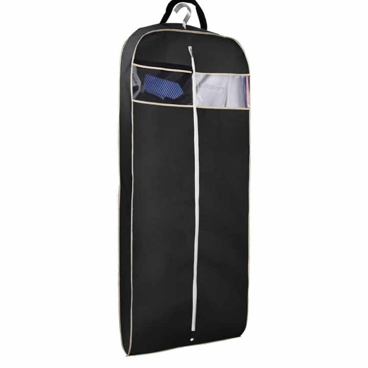 Custom With Logo Zipper Pocket Duffel Non-woven Oxford Nylon Gusseted Carrier Travel Suit Garment Bags For Wedding Dresses Cover