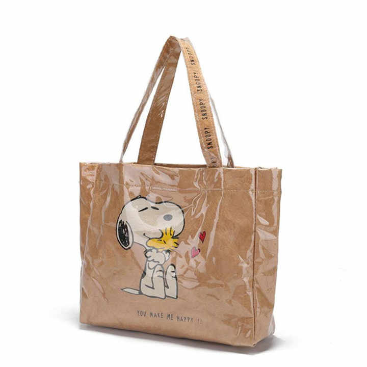 Custom logo reusable washable TPU dupont paper large shoulder shopping tyvek tote bag