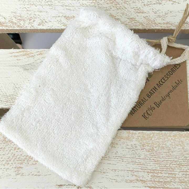 Soap Holder Bag Bamboo Fiber Microfiber Exfoliating Hanging Soap Saver Pouch Soft Bags for Body Face Cleaning