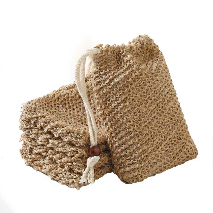 Wholesale Customized Size Sisal Soap Bag Free Sample Available Soap Sever Bag