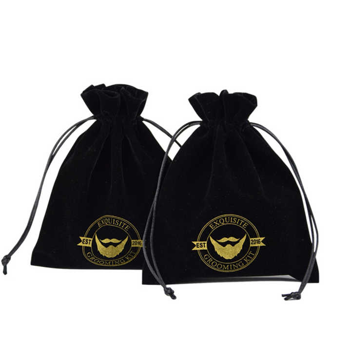 Customized Color Drawstring Velvet Bag Custom Logo Printed Drawstring Pouch Packaging Fabric Gift Bags