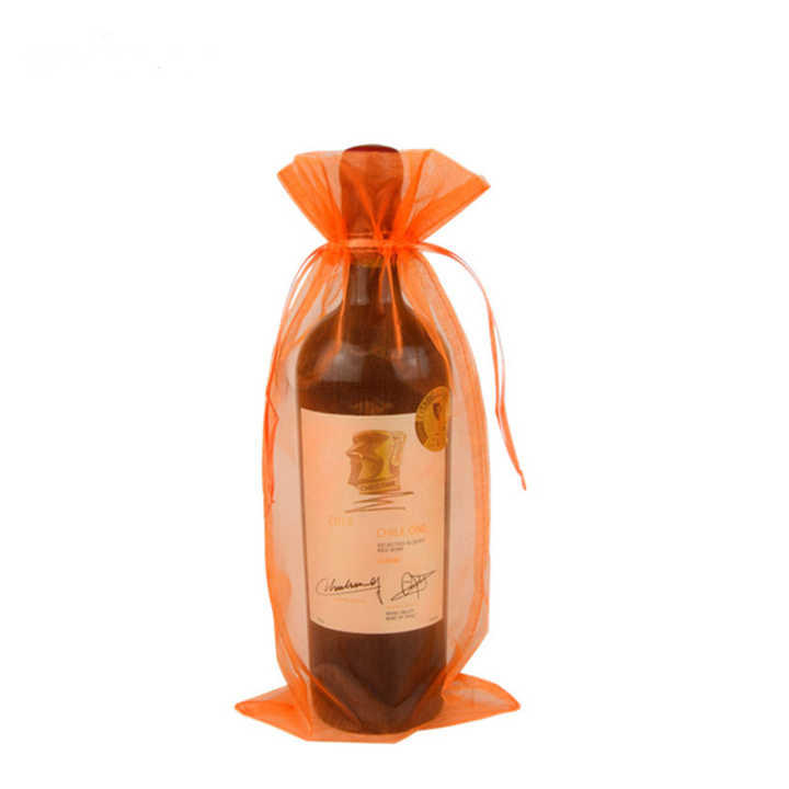 Customized bottle personalized gift wholesale custom drawstring pouch organza drawstring bag