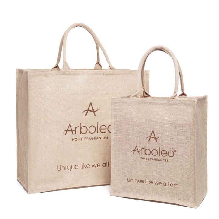 Custom Printing Linen Shopping Bags Eco Recycle Reusable Foldable Jute Burlap Linen Tote Bag OEM Customized Shopping Jute Bags