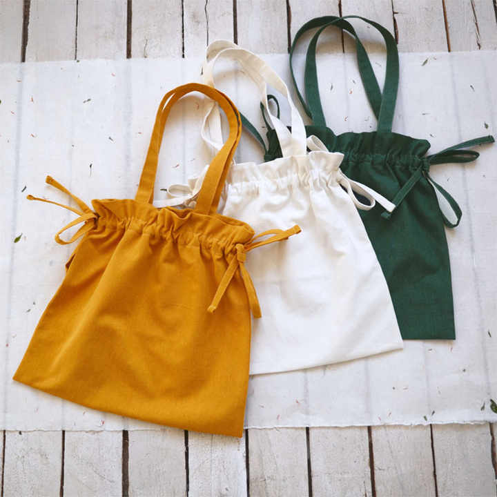 Shopping packing jewelry gift tote cotton linen drawstring bags