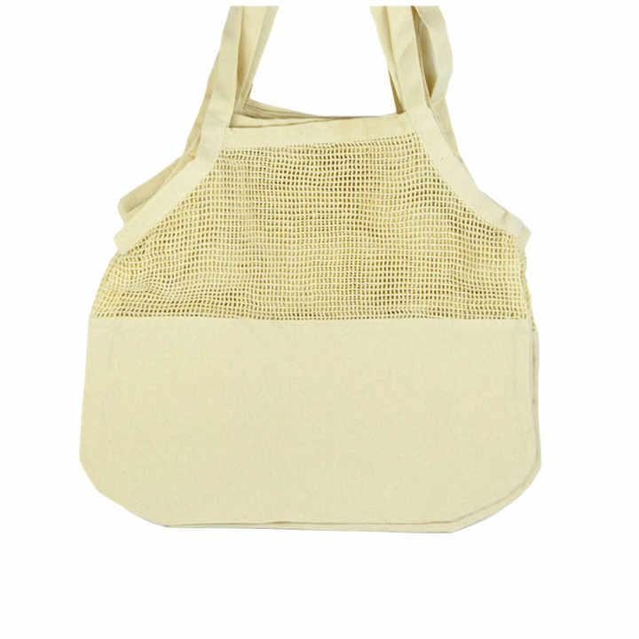 Reusable Produce Shopping Half Through Vegetable Set Biodegradable Recyclable Cotton Mesh Bag