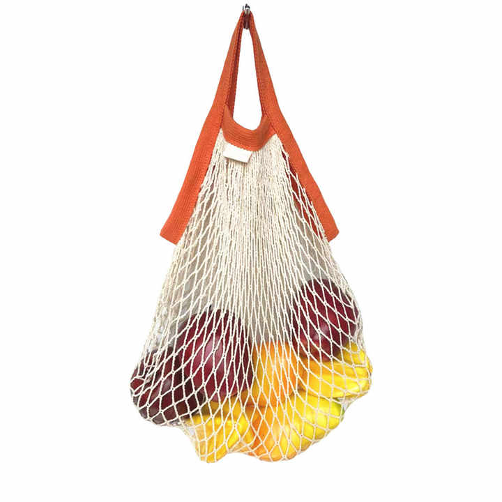 Custom reusable grocery mesh bags organic cotton bags tote shopping net bag