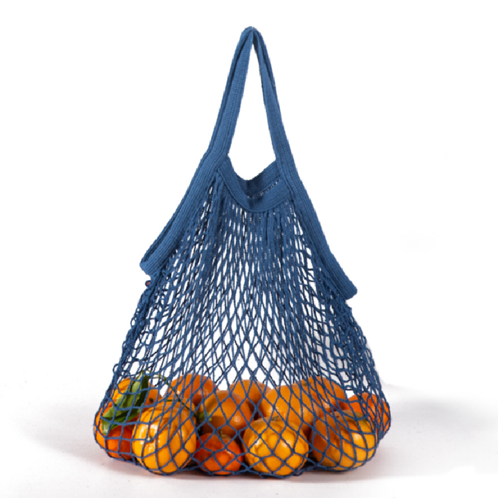 Wholesale Customized Cotton Lifestyle Mesh Grocery Vegetable Fruit Tote Shoulder Supermarket Net Bag for Shopping